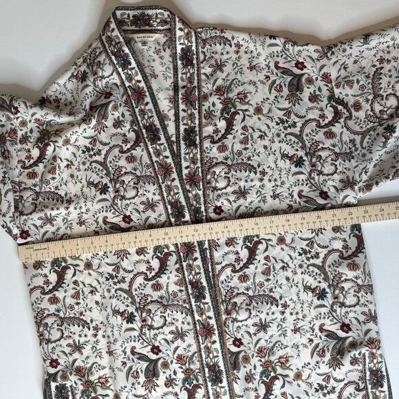 Max Studio Womens Multicolor Floral Kimono Sz S Boho Lightweight Hippie Festival - Picture 14 of 15
